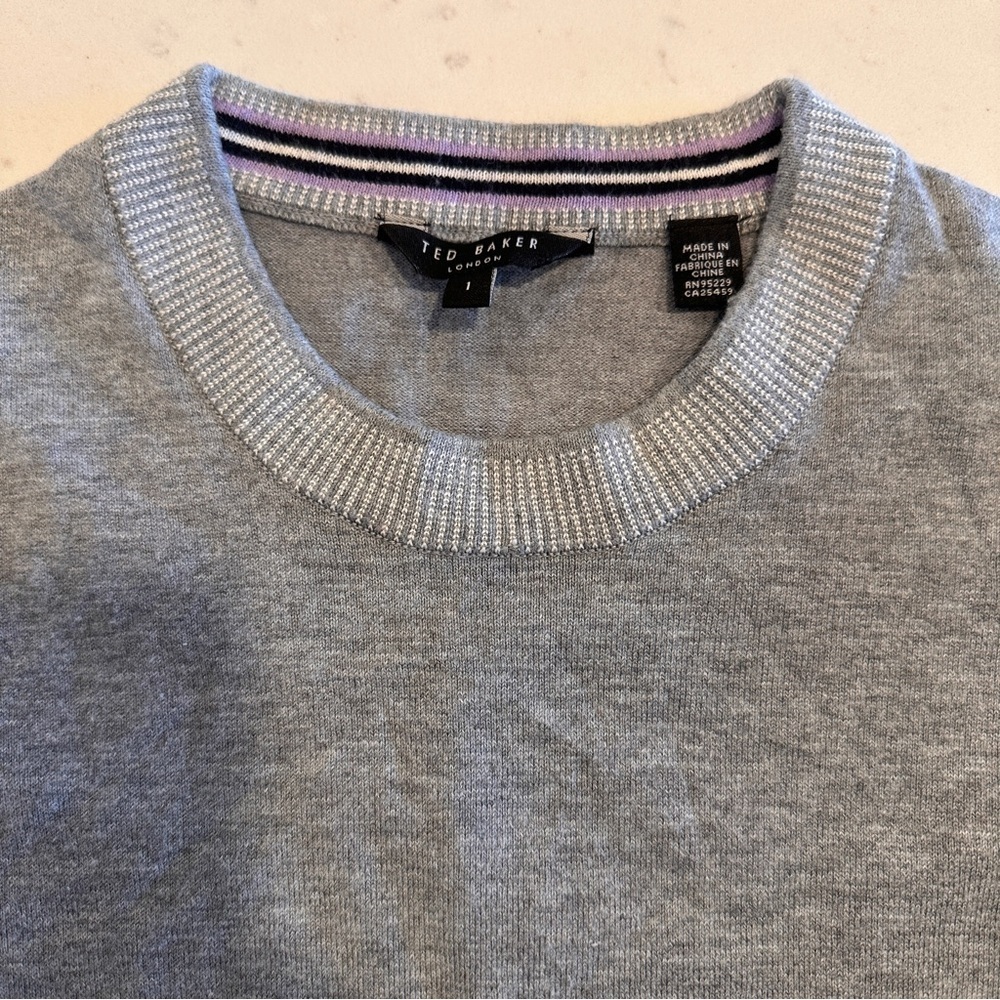 Ted Baker Heather Gray Pullover Sweater Size Small NWOT - Picture 3 of 5